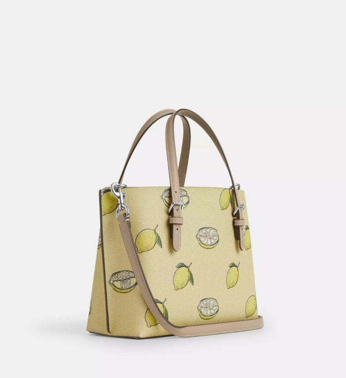 NWT Coach Mollie Tote Bag 25 With Lemon Print - Image 4