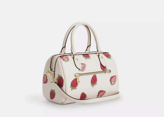 NWT Coach Rowan Satchel Bag with Strawberry Print - Image 2
