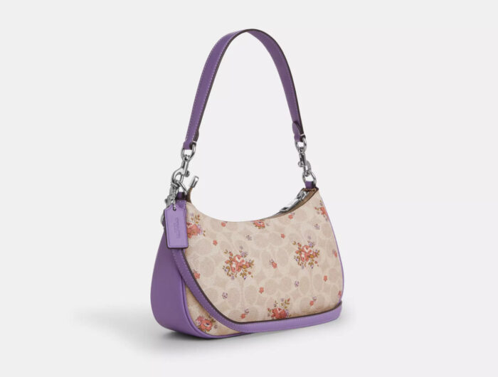 NWT Coach Teri Shoulder Bag In Signature Canvas with Floral Print - Image 4
