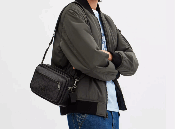 NWT Coach Unisex Elias Crossbody Bag In Signature Canvas & Leather - Image 4