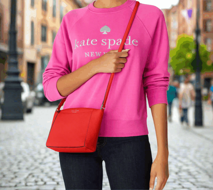 NWT Kate Spade Leather Monica Small Crossbody Bag In Red - Image 2