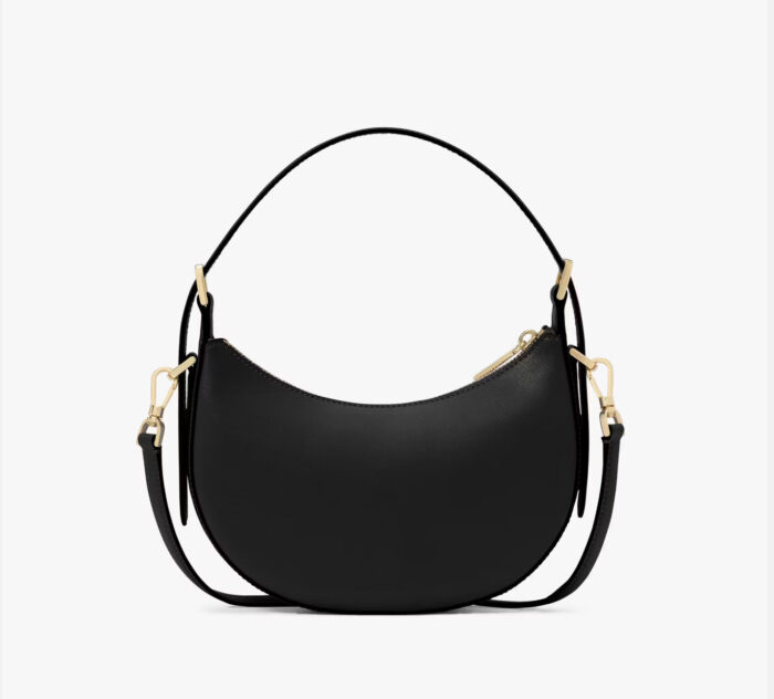 NWT Kate Spade Leather Nova Crescent Shoulder Bag In Black - Image 6