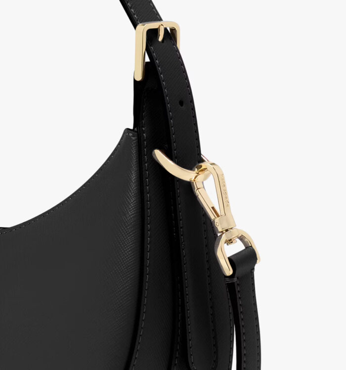 NWT Kate Spade Leather Nova Crescent Shoulder Bag In Black - Image 7