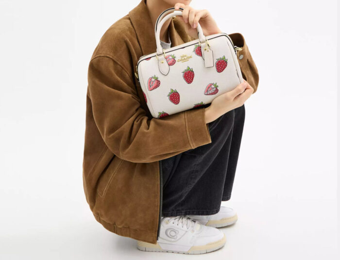 NWT Coach Rowan Satchel Bag with Strawberry Print - Image 4
