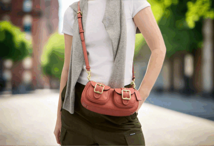 NWT Coach Leather Ashton Bag In Deep Coral - Image 3