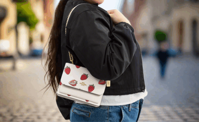 NWT Coach Mini Klare Crossbody Bag With Strawberry Print - Image 3