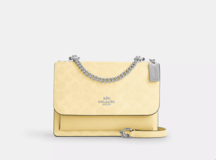 NWT Coach Klare Crossbody Bag In Signature Canvas & Smooth Leather