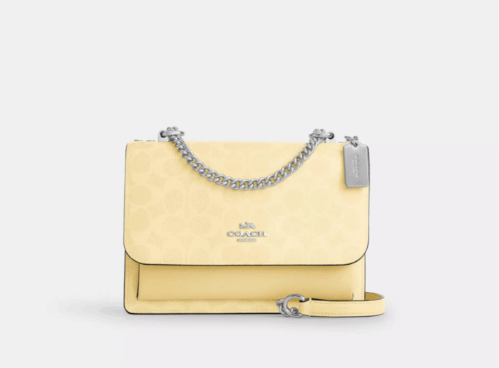 NWT Coach Klare Crossbody Bag In Signature Canvas & Smooth Leather