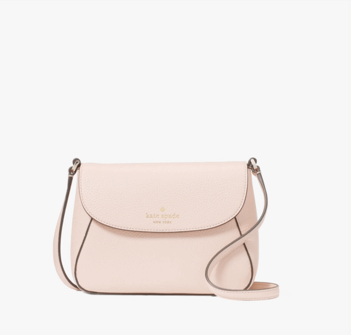 NWT Kate Spade Monica Small Flap  Leather Crossbody Bag In Blush