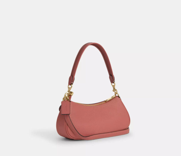 NWT Coach Leather Ashton Bag In Deep Coral - Image 4