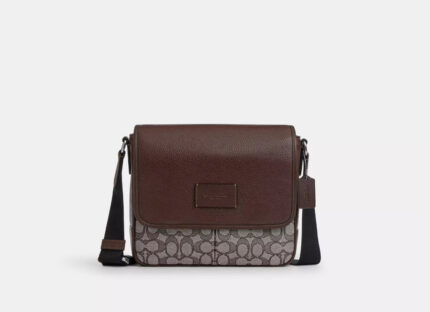 NWT Coach Men's Sprint Map Bag 25 In Signature Jacquard & Leather