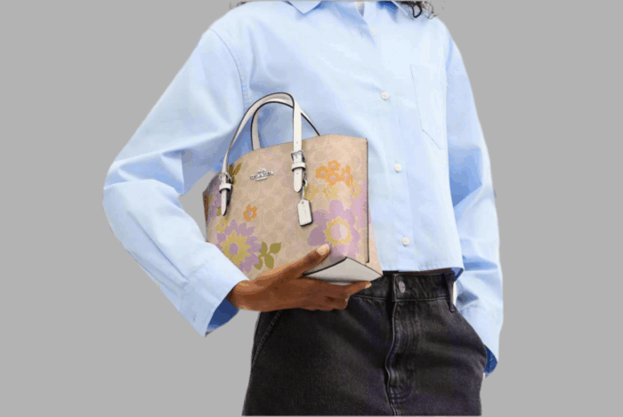 NWT Coach Mollie Tote Bag 25 In Signature Canvas With Floral Print - Image 4