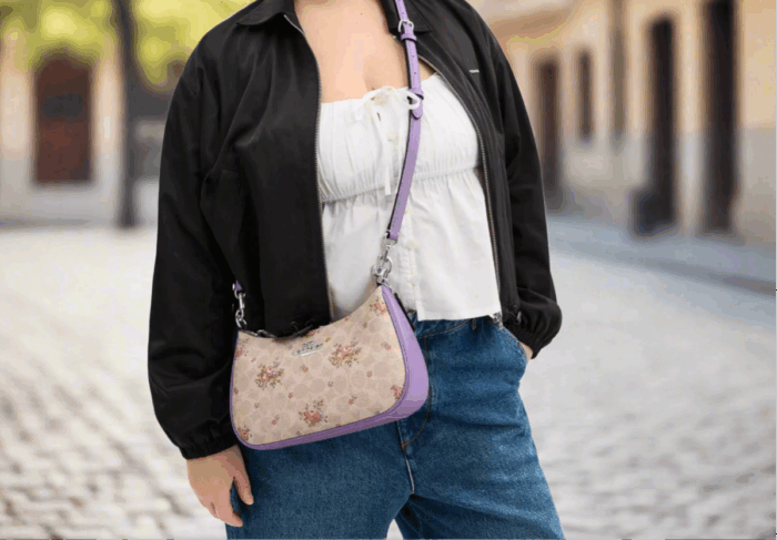 NWT Coach Teri Shoulder Bag In Signature Canvas with Floral Print - Image 6