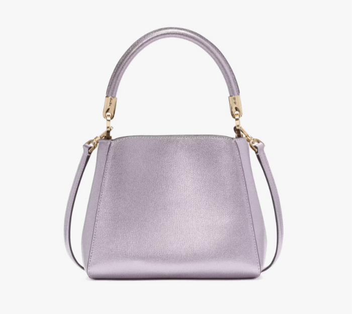 NWT Kate Spade Phoebe Top Handle Leather Satchel In Metallic Lavender - Image 5