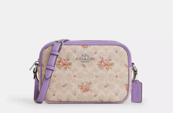 NWT Coach Medium Jamie Camera Bag In Signature Canvas With Floral Print
