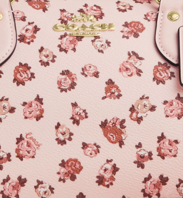 NWT Coach Rowan Satchel BagWith Rose Print - Image 6