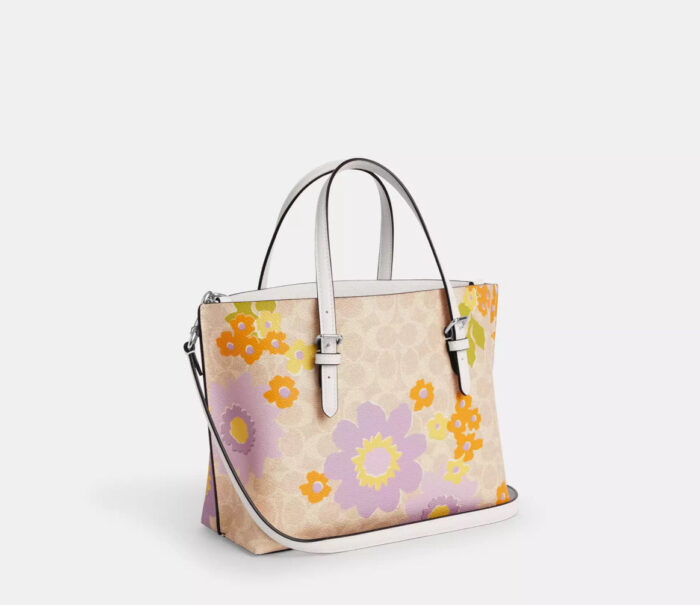 NWT Coach Mollie Tote Bag 25 In Signature Canvas With Floral Print - Image 2