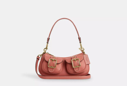 NWT Coach Leather Ashton Bag In Deep Coral