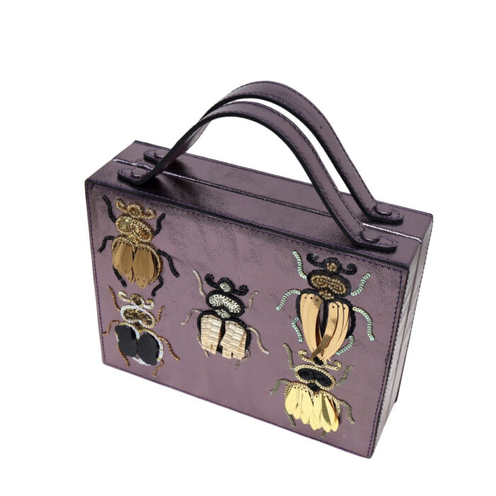 Bejeweled Beetle Briefcase Bag - Image 2