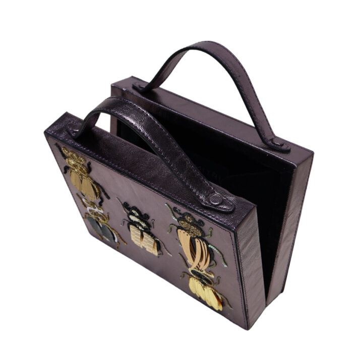 Bejeweled Beetle Briefcase Bag - Image 3