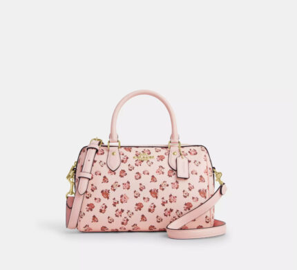 NWT Coach Rowan Satchel BagWith Rose Print