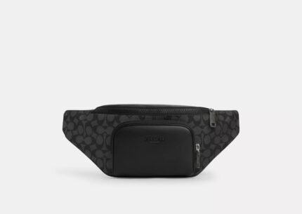 NWT Coach Men's Racer Belt Bag In Signature Canvas & Leather