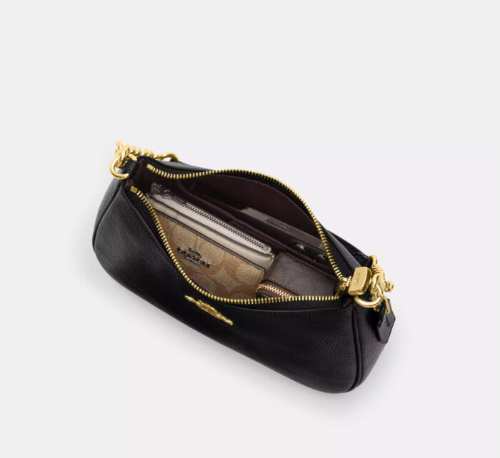 NWT Coach Leather Teri Shoulder Bag With Rivets In Black - Image 6