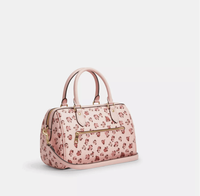 NWT Coach Rowan Satchel BagWith Rose Print - Image 4