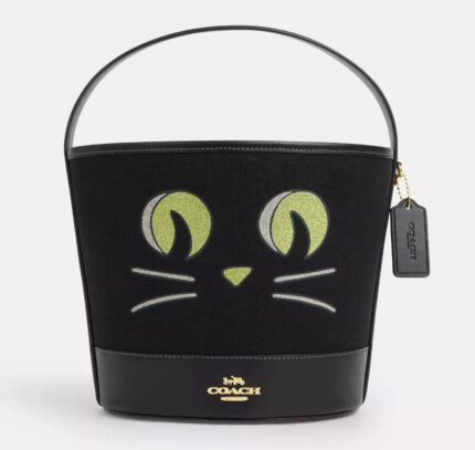NWT Coach Trick Or Treat Bucket With Halloween Cat