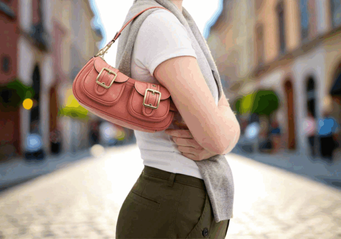 NWT Coach Leather Ashton Bag In Deep Coral - Image 2