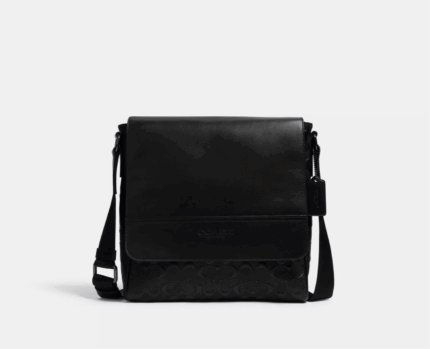 NWT Coach Houston Map Bag In Signature Leather