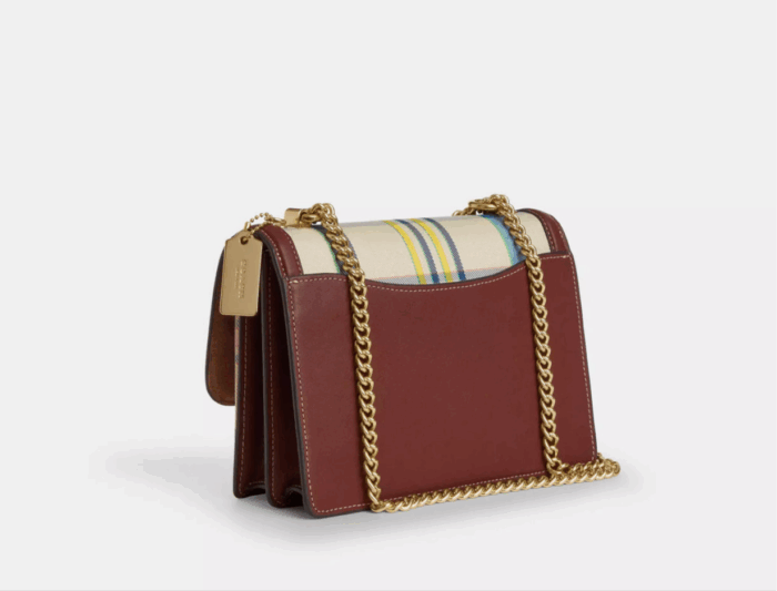 NWT Coach Klare Crossbody Bag With Plaid Print In Jacquard & Leather - Image 4