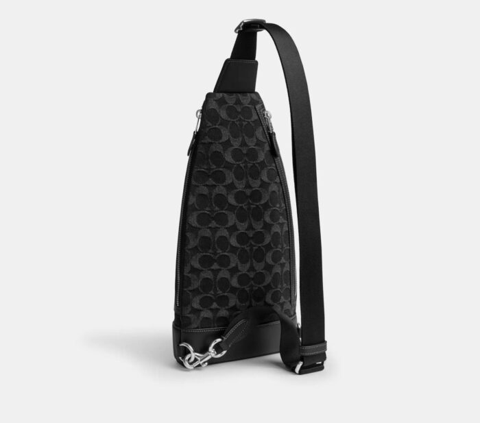 NWT Coach Dominic Sling Pack In Signature Denim & Smooth Leather - Image 3