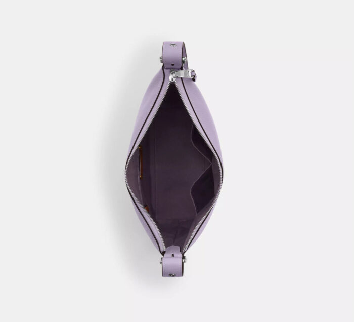 NWT Coach Val Duffel Bag In Leather In Silver/Lilac - Image 4
