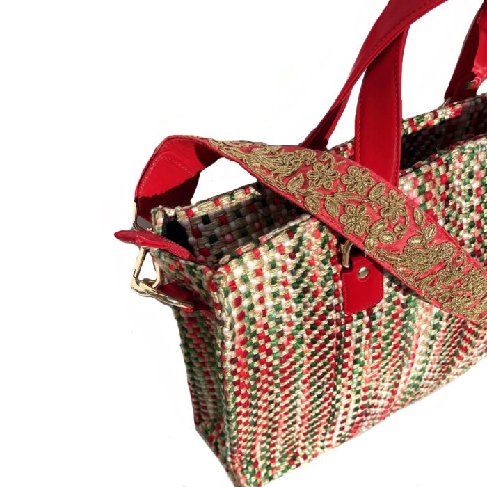 Red Tweed Tote - Image 3